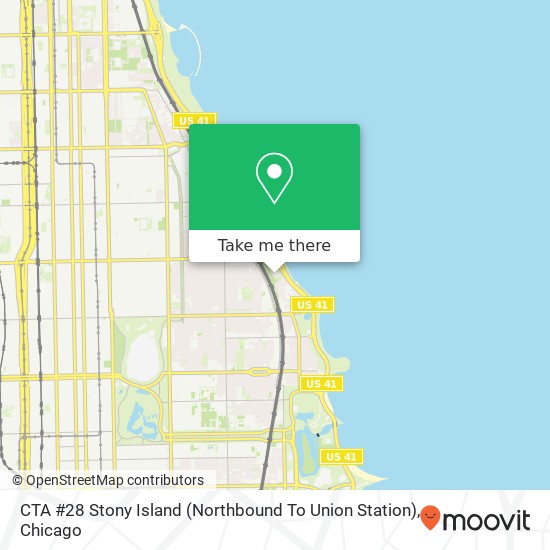 Mapa de CTA #28 Stony Island (Northbound To Union Station)