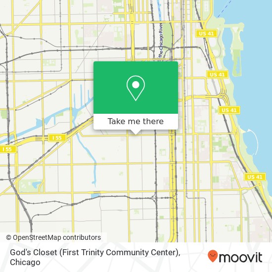 Mapa de God's Closet (First Trinity Community Center)