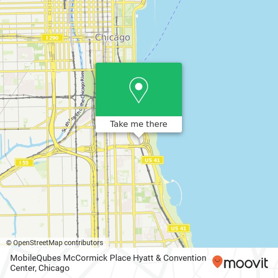 Mapa de MobileQubes McCormick Place Hyatt & Convention Center