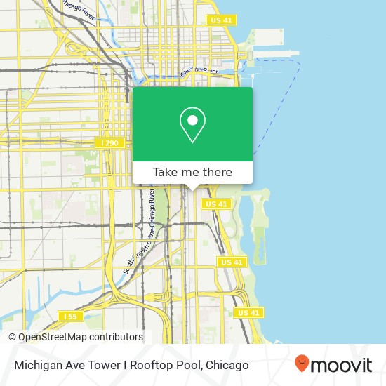 Mapa de Michigan Ave Tower I Rooftop Pool