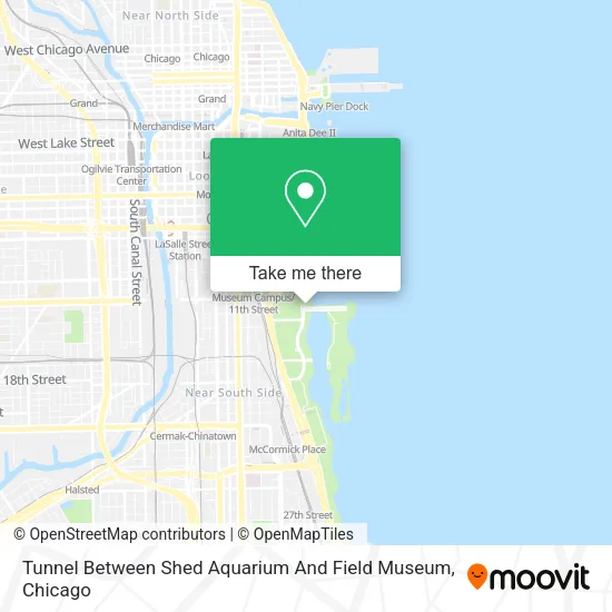 Mapa de Tunnel Between Shed Aquarium And Field Museum