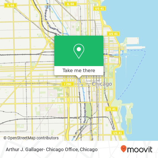 Arthur J. Gallager- Chicago Office map