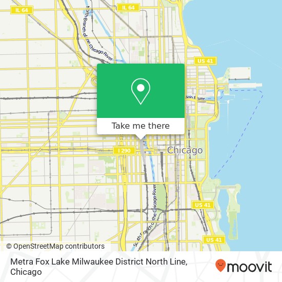 Mapa de Metra Fox Lake Milwaukee District North Line