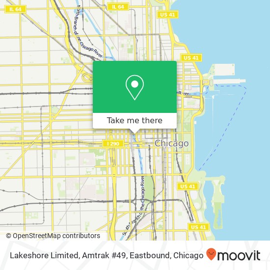 Lakeshore Limited, Amtrak #49, Eastbound map