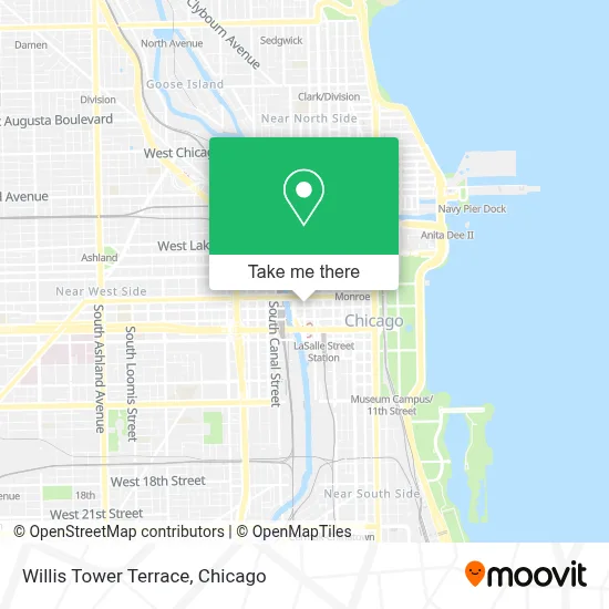 Willis Tower Terrace map