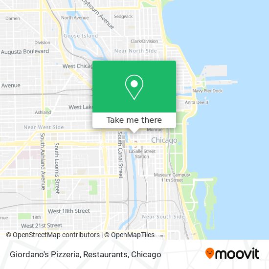 Mapa de Giordano's Pizzeria, Restaurants