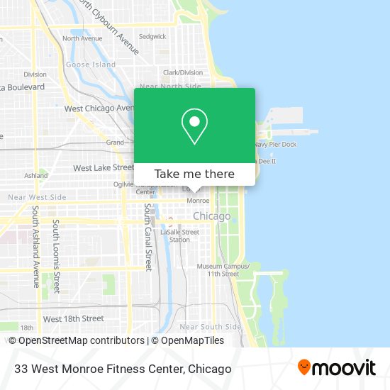 Mapa de 33 West Monroe Fitness Center