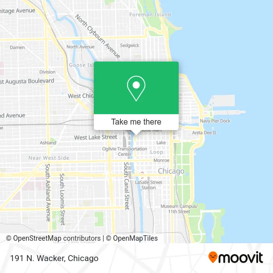Mapa de 191 N. Wacker