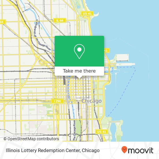 Illinois Lottery Redemption Center map