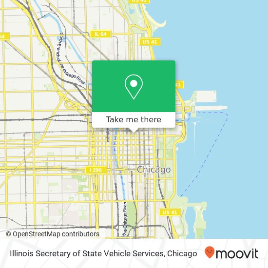 Illinois Secretary of State Vehicle Services map