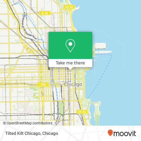 Tilted Kilt Chicago map