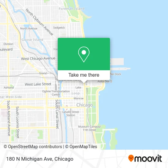 180 N Michigan Ave map