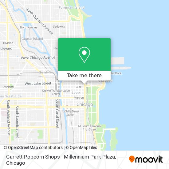 Mapa de Garrett Popcorn Shops - Millennium Park Plaza