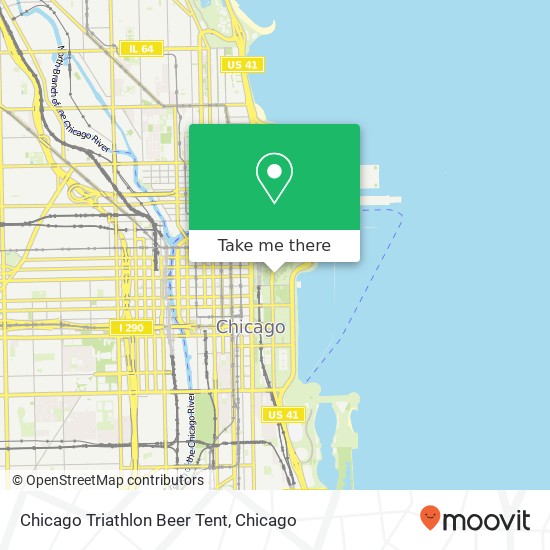 Chicago Triathlon Beer Tent map