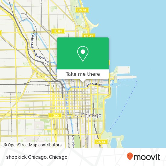 Mapa de shopkick Chicago
