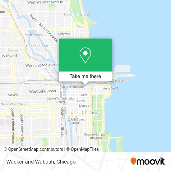 Wacker and Wabash map