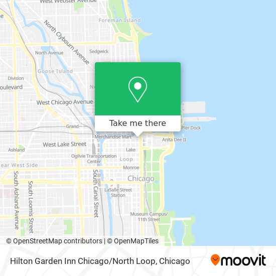 Hilton Garden Inn Chicago / North Loop map