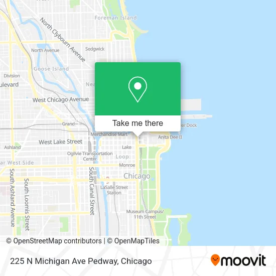 225 N Michigan Ave Pedway map
