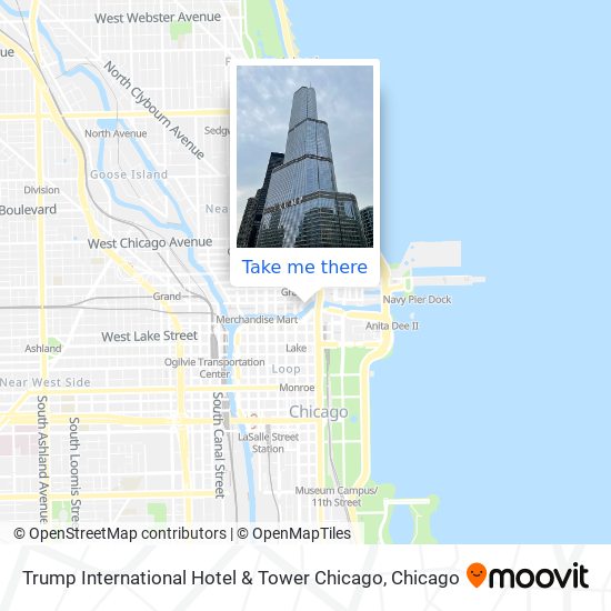 Trump International Hotel & Tower Chicago map