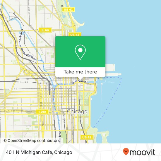 Mapa de 401 N Michigan Cafe