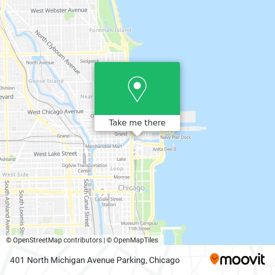 401 North Michigan Avenue Parking map