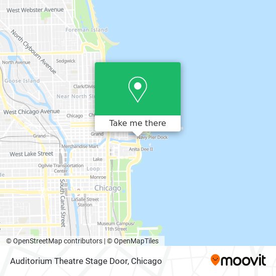 Mapa de Auditorium Theatre Stage Door