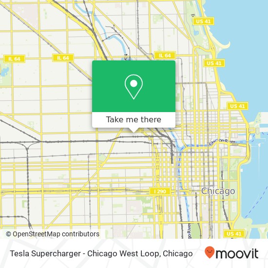 Tesla Supercharger - Chicago West Loop map