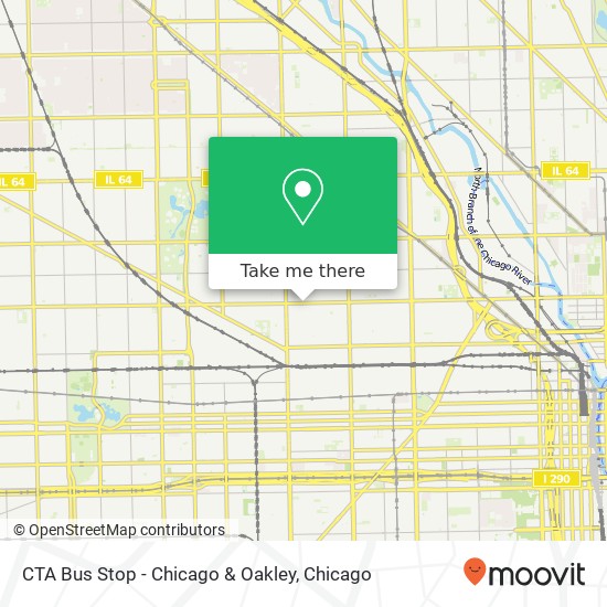 CTA Bus Stop - Chicago & Oakley map