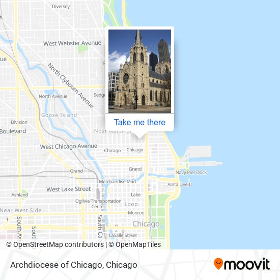 Mapa de Archdiocese of Chicago