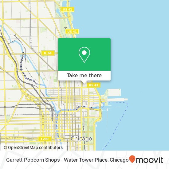 Garrett Popcorn Shops - Water Tower Place map