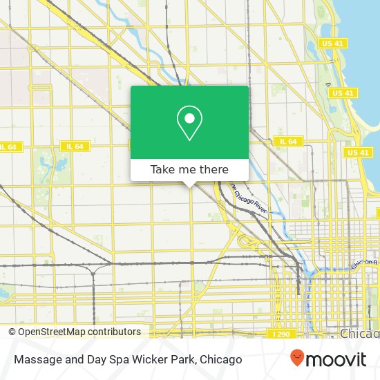 Massage and Day Spa Wicker Park map