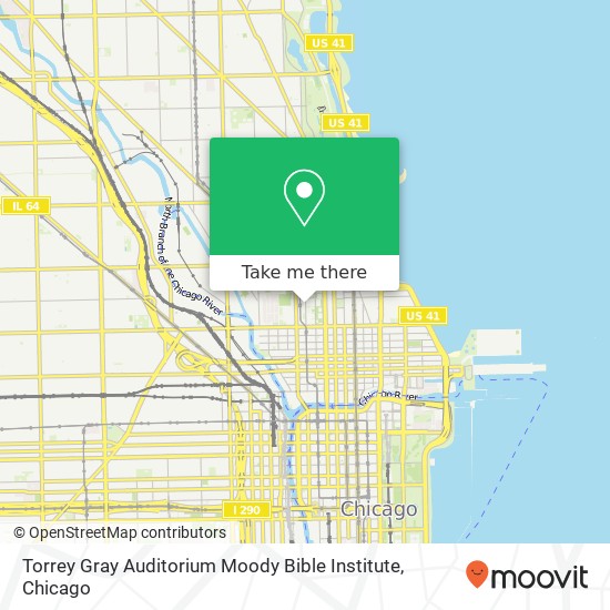 Mapa de Torrey Gray Auditorium Moody Bible Institute