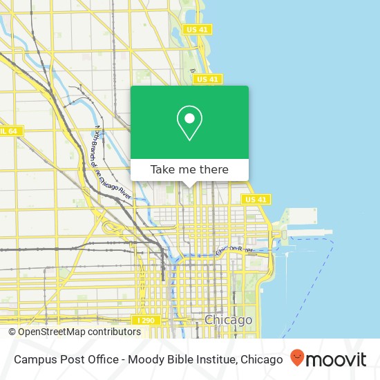 Mapa de Campus Post Office - Moody Bible Institue