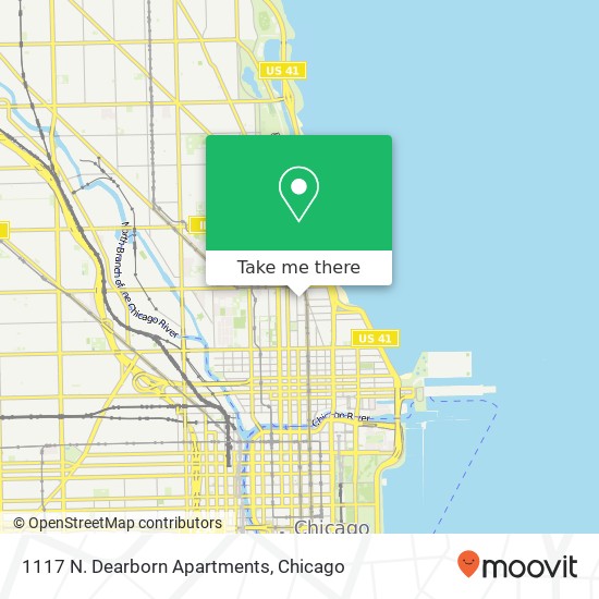 Mapa de 1117 N. Dearborn Apartments