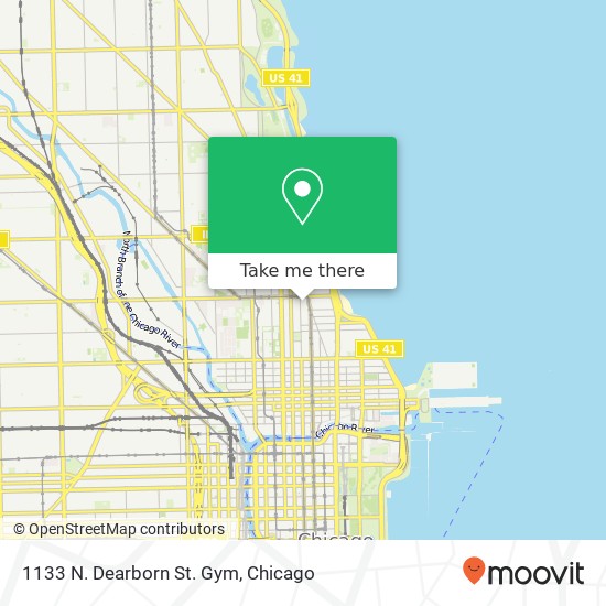 Mapa de 1133 N. Dearborn St. Gym