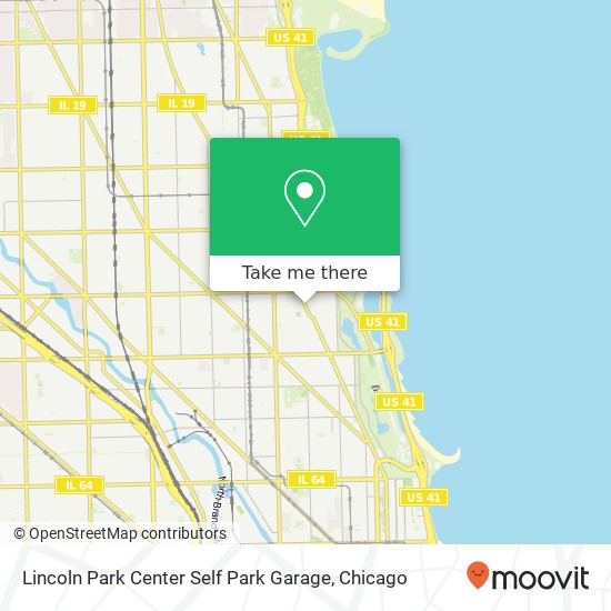 Mapa de Lincoln Park Center Self Park Garage