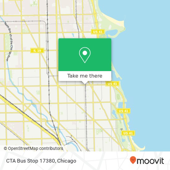 Mapa de CTA Bus Stop 17380