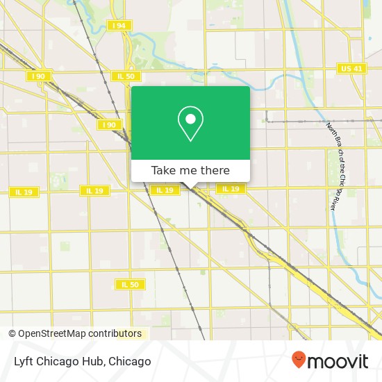 Lyft Chicago Hub map