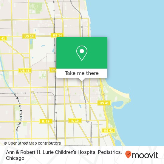 Ann & Robert H. Lurie Children's Hospital Pediatrics map