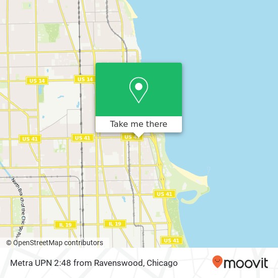 Metra UPN 2:48 from Ravenswood map