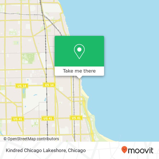 Kindred Chicago Lakeshore map