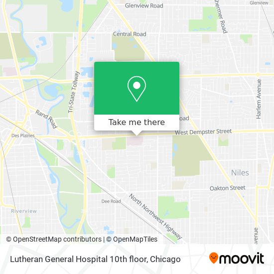 Mapa de Lutheran General Hospital 10th floor