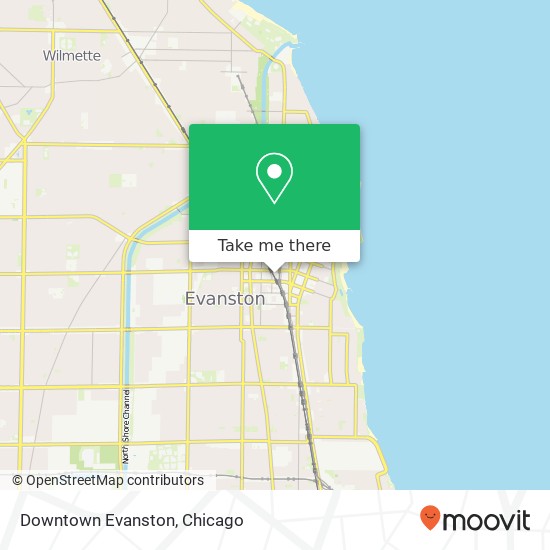 Downtown Evanston map