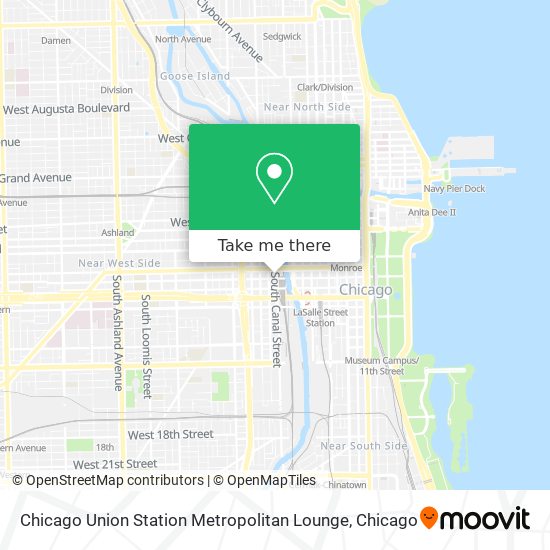 Chicago Union Station Metropolitan Lounge map