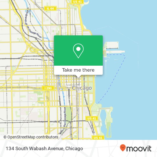 Mapa de 134 South Wabash Avenue