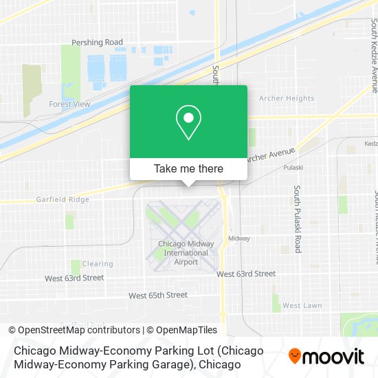 Mapa de Chicago Midway-Economy Parking Lot