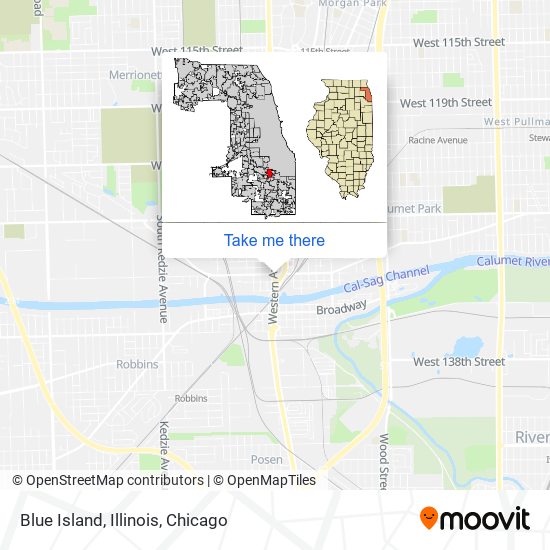 Blue Island, Illinois map