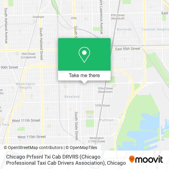 Mapa de Chicago Prfssnl Txi Cab DRVRS (Chicago Professional Taxi Cab Drivers Association)