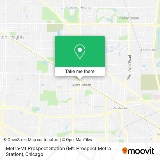 Metra-Mt Prospect Station map