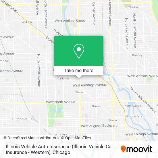 Illinois Vehicle Auto Insurance (Illinois Vehicle Car Insurance - Western) map